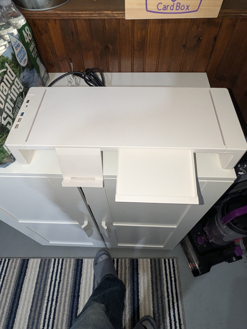 White Under-Shelf Storage Shelf - Space-Saving Organizer